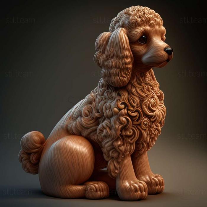 3D model Boy poodle famous animal (STL)